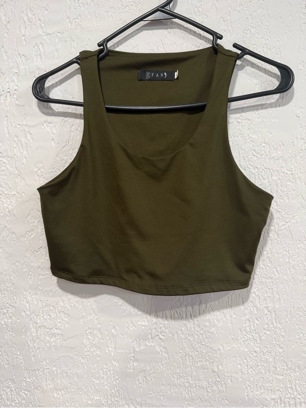 EFAN Olive Green Cropped Tank Top - Sleeveless Women's Crop